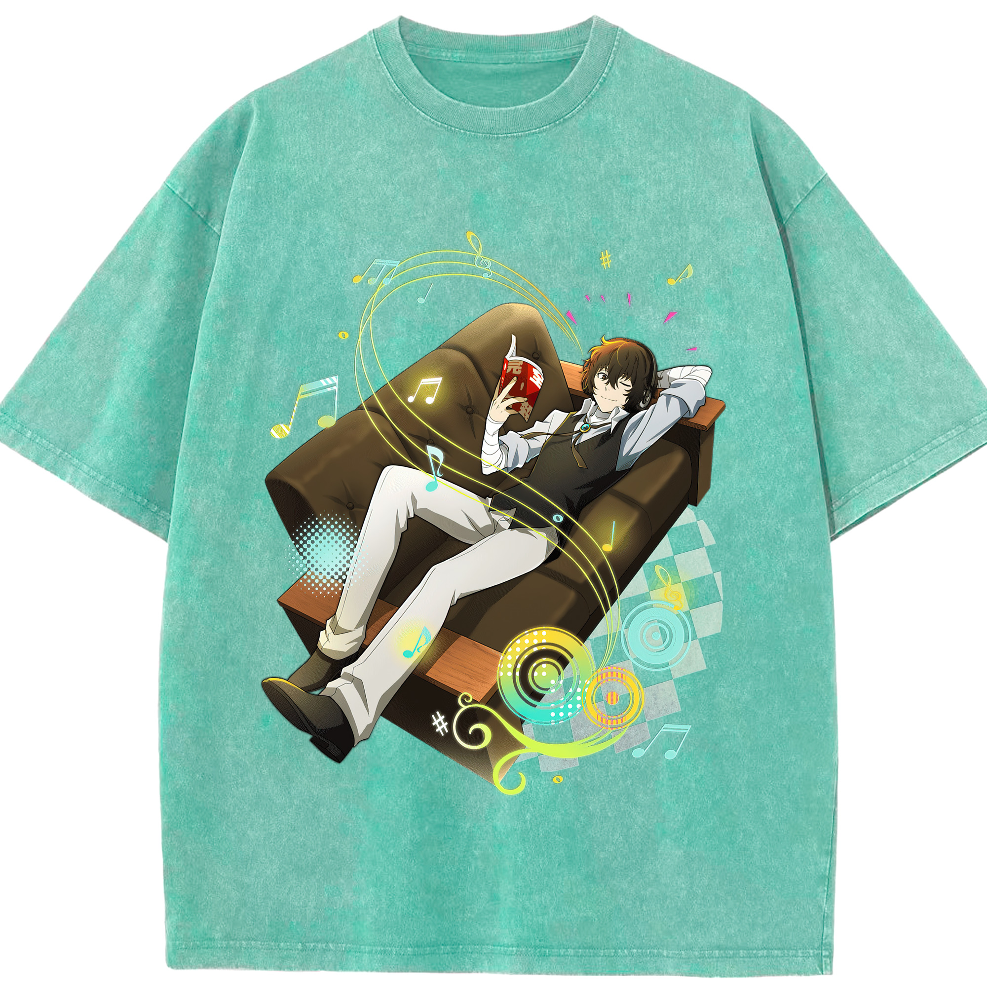 （画像用） 文豪ストレイドッグス Bungo Stray Dogs 綿100% ヴィンテージ風 半袖Tシャツ（フロントプリント）